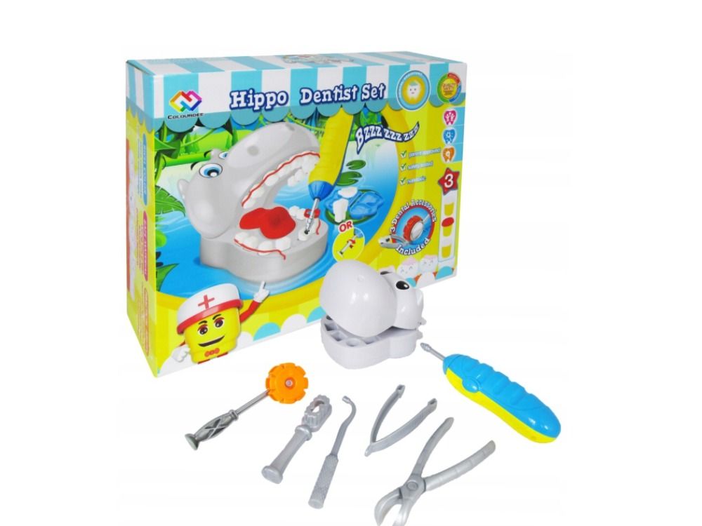 Dentist Ciastolina Set - Accessories Teeth Hippo