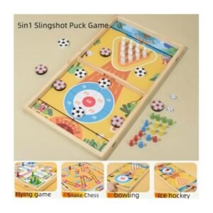 5-In-1 Wooden Game Set