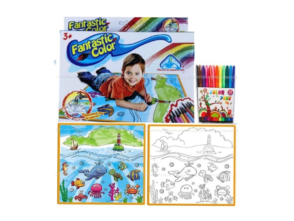 Washable DIY Coloring Mat For Kids 80Cm