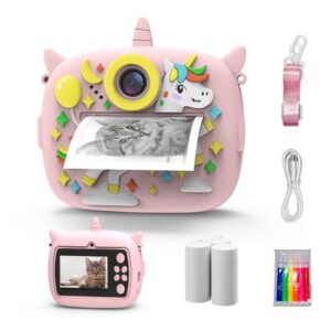 Unicorn Kids Instant Print Digital Camera Pink
